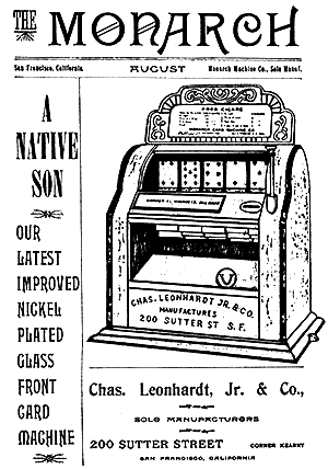 Slot machine ad from Monarch